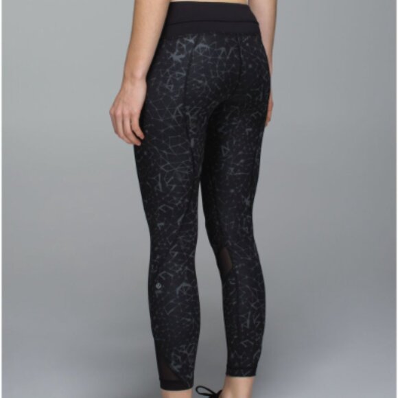 Lululemon Inspire Tight II *Full-On Luxtreme (Mesh) in Star Crushed Coal Black - Picture 6 of 11